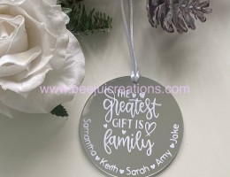 Greatest Gift Family ornament