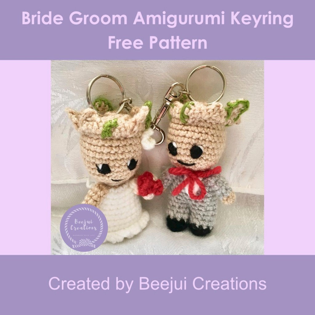 Bride Groom Character Keyring - Free Pattern