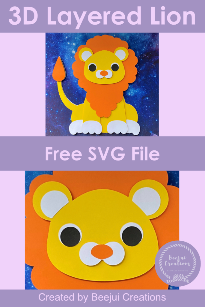 Free 3D Layered Lion - SVG File